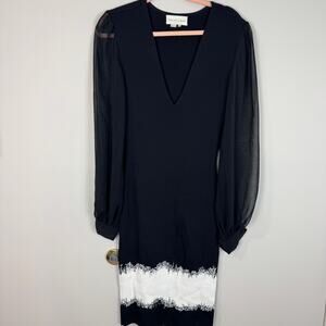 Sachin & Babi Black Knit Cocktail Dress Size Medium